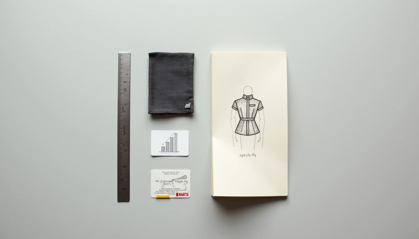 Ruler sketch chart and transit card arranged in a grid