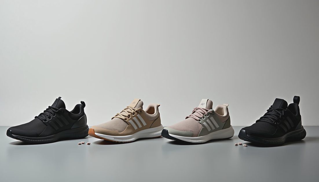 Sneakers as Outfit Anchor Three rare collector sneakers arranged on light grey surface