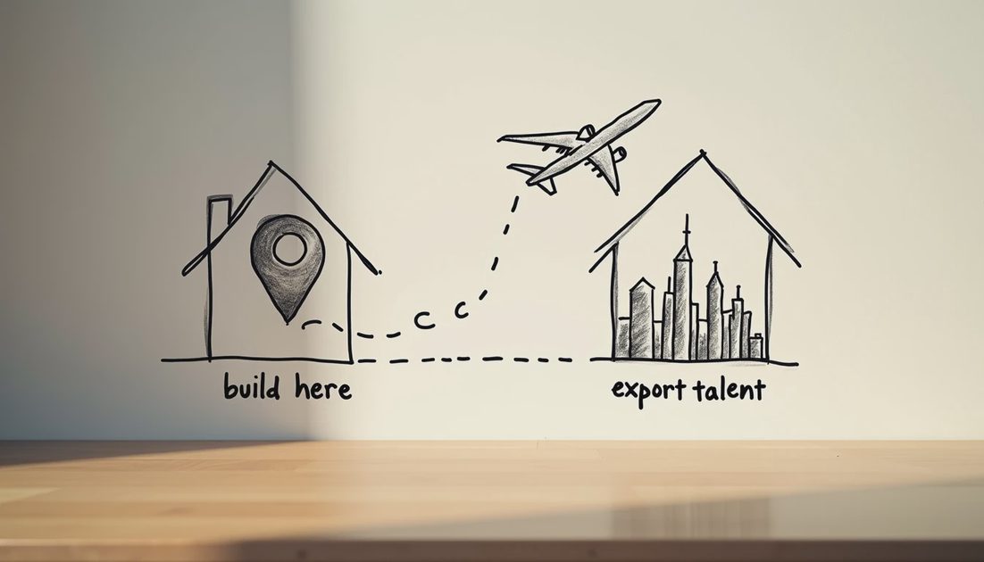 What Atlanta Fashion Means Two diagrams house with gear versus house with airplane