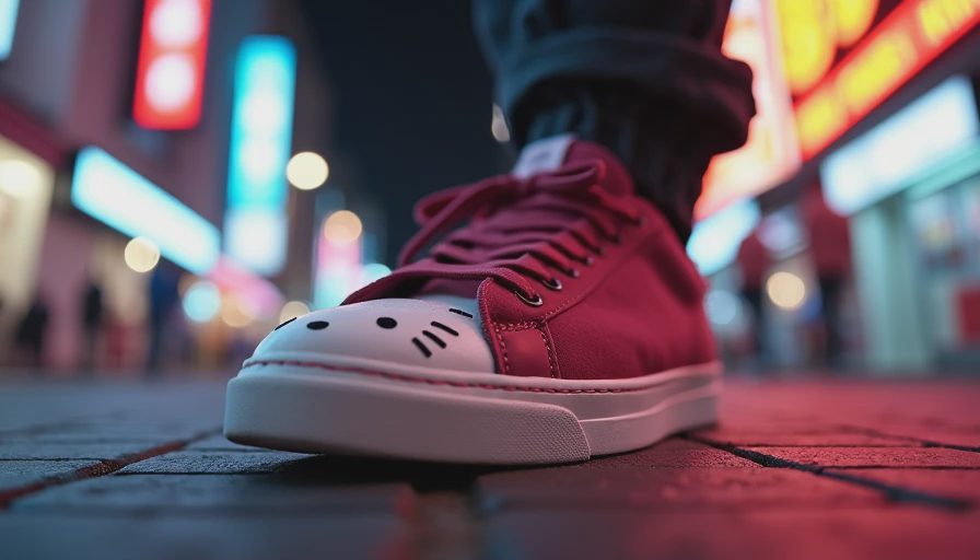 Illustration for hello kitty bape shoes